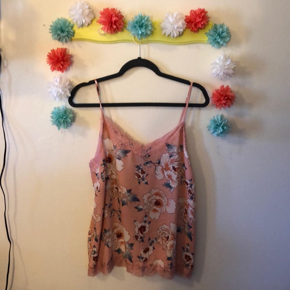 Floral light weight tank top